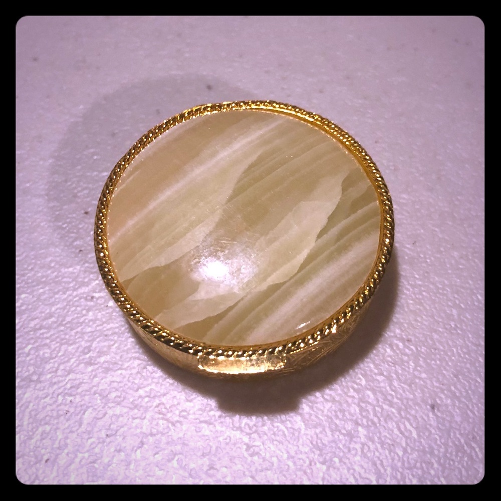 Vintage jade pill box